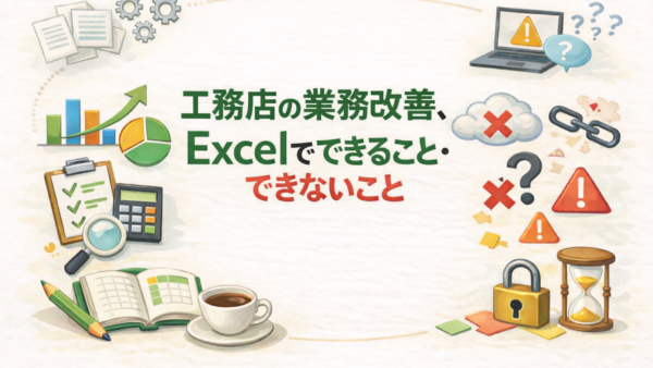 工務店の業務改善、Excelでできること・できないこと